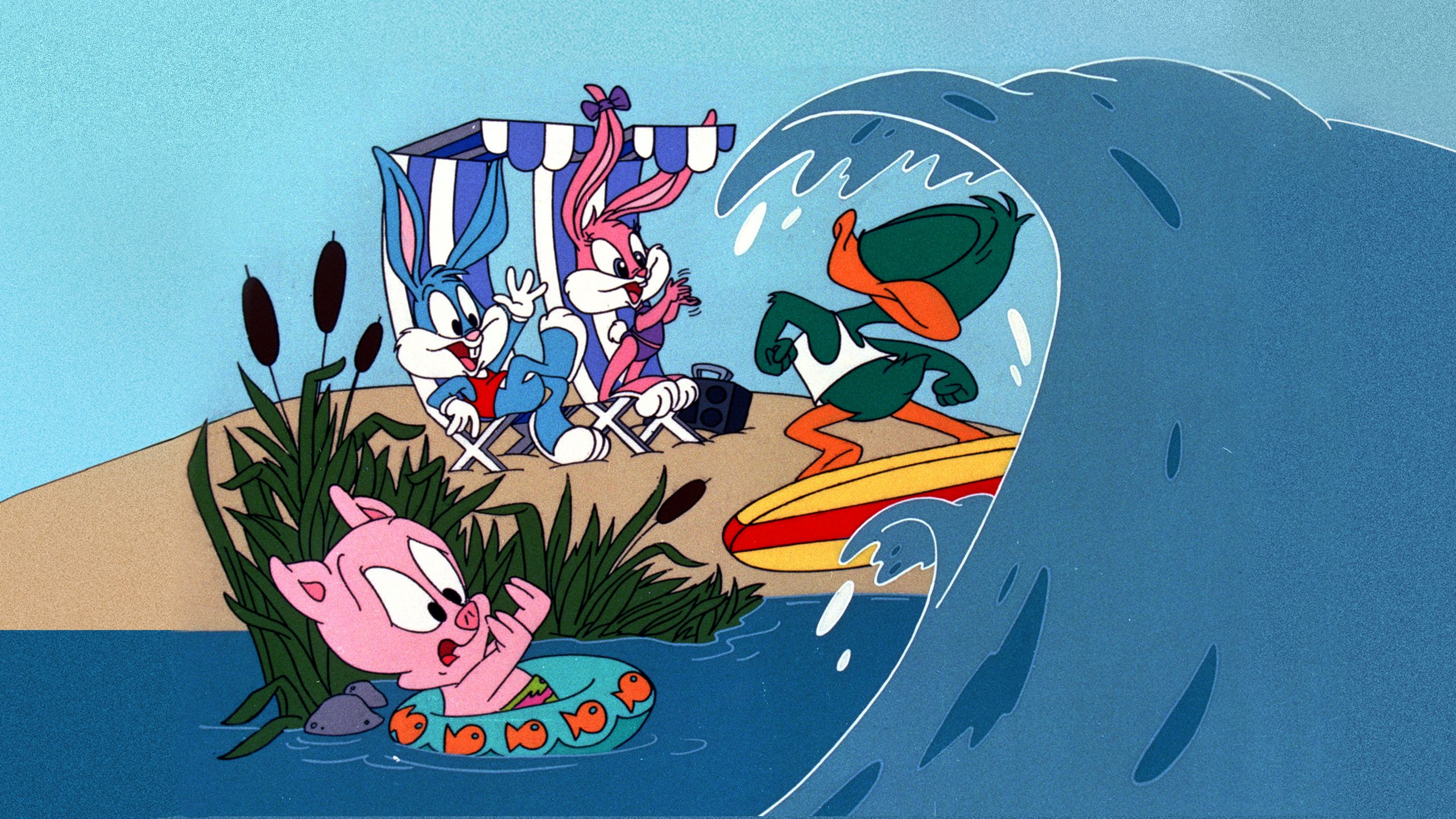 Tiny Toon Spring Break Background