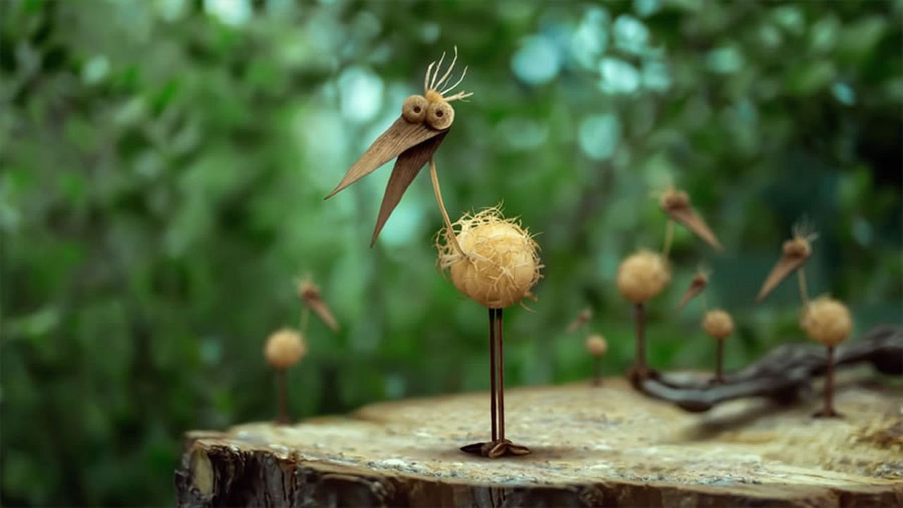 Two Snails Set Off Background