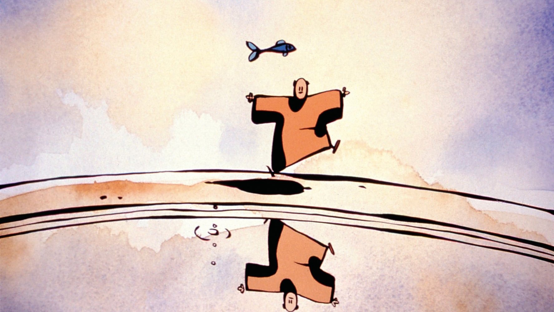 The Monk and the Fish Background