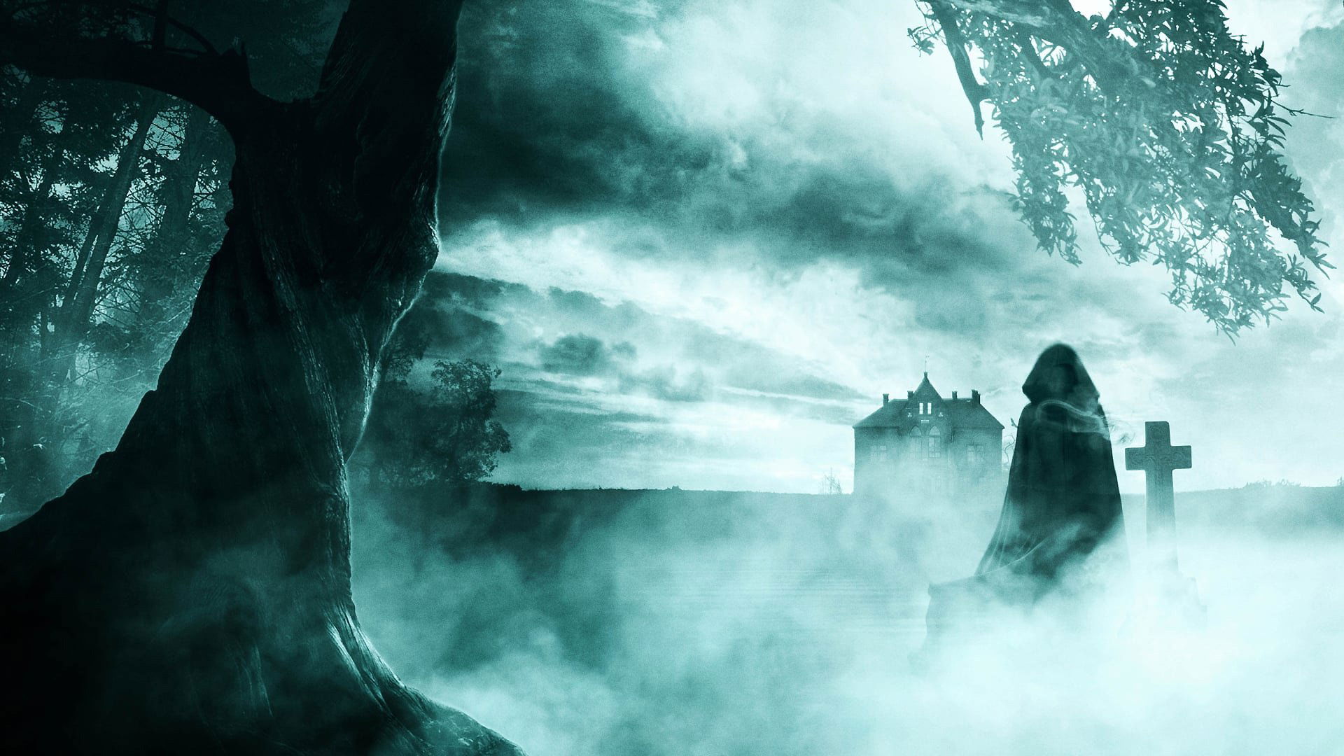 The Woman in Black Background