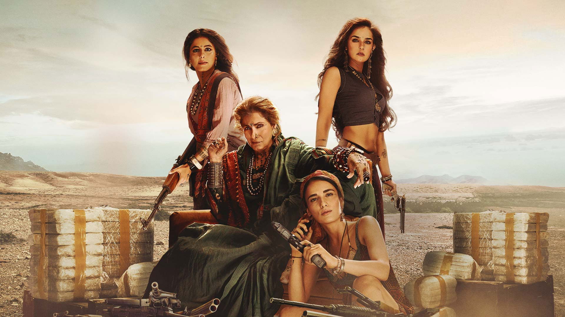 Saas, Bahu Aur Flamingo Background