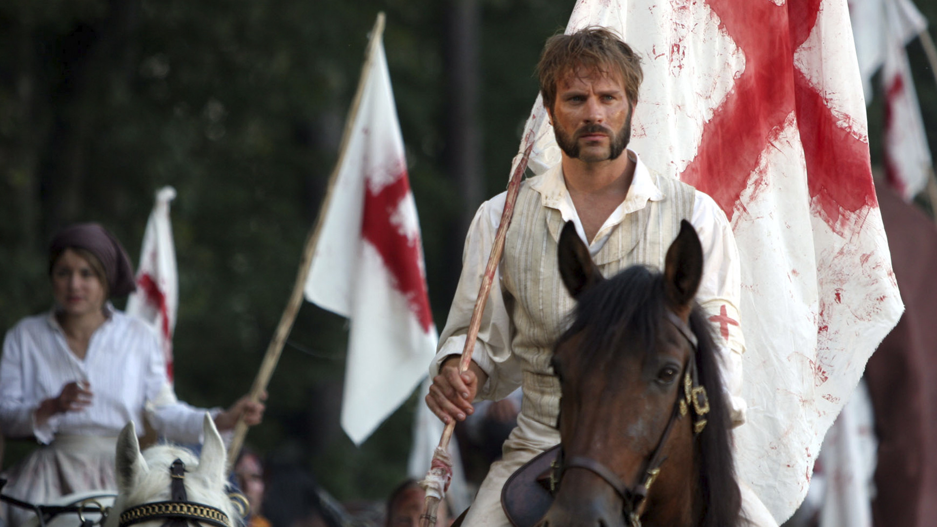 Henry Dunant: Red on the Cross Background