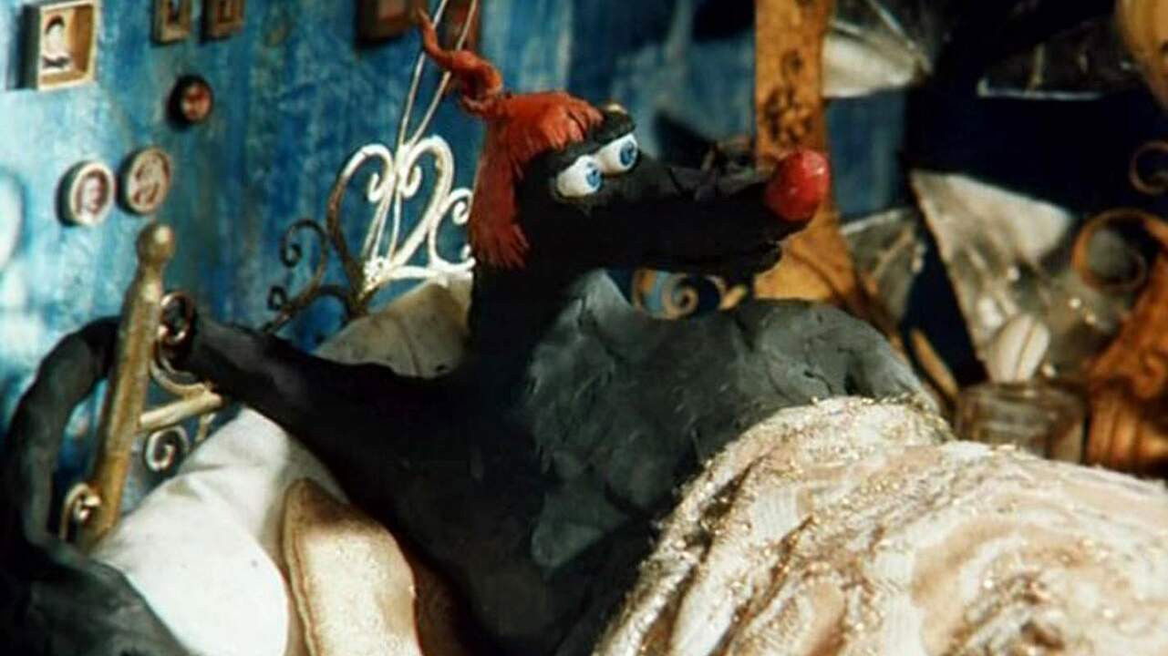 Grey Wolf and Little Red Riding Hood Background