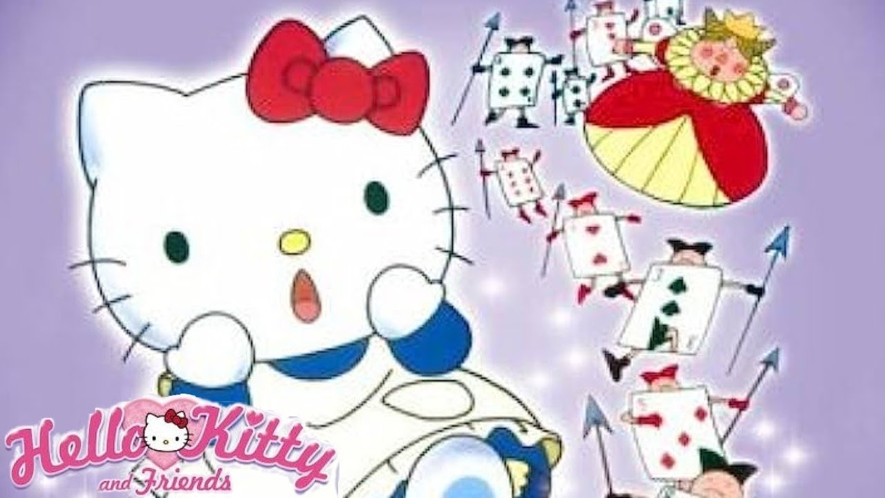 Hello Kitty in Alice in Wonderland Background