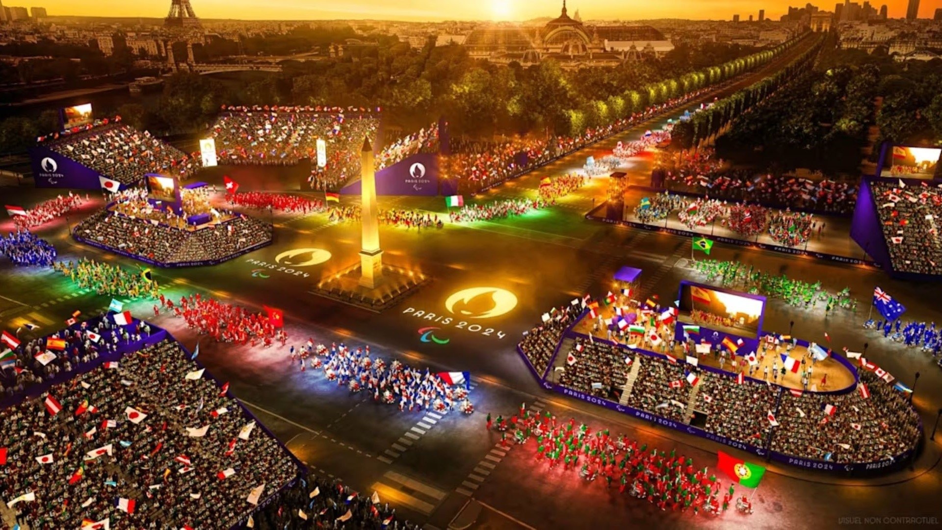 Paris 2024 Paralympic Opening Ceremony Background