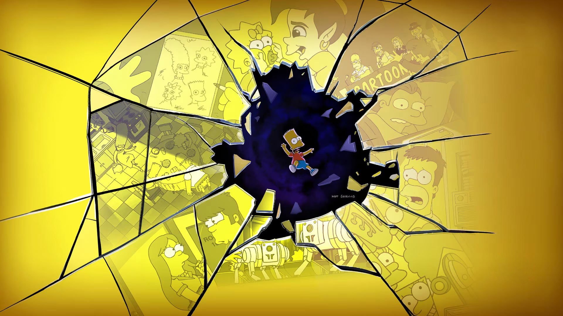 Yellow Mirror Background