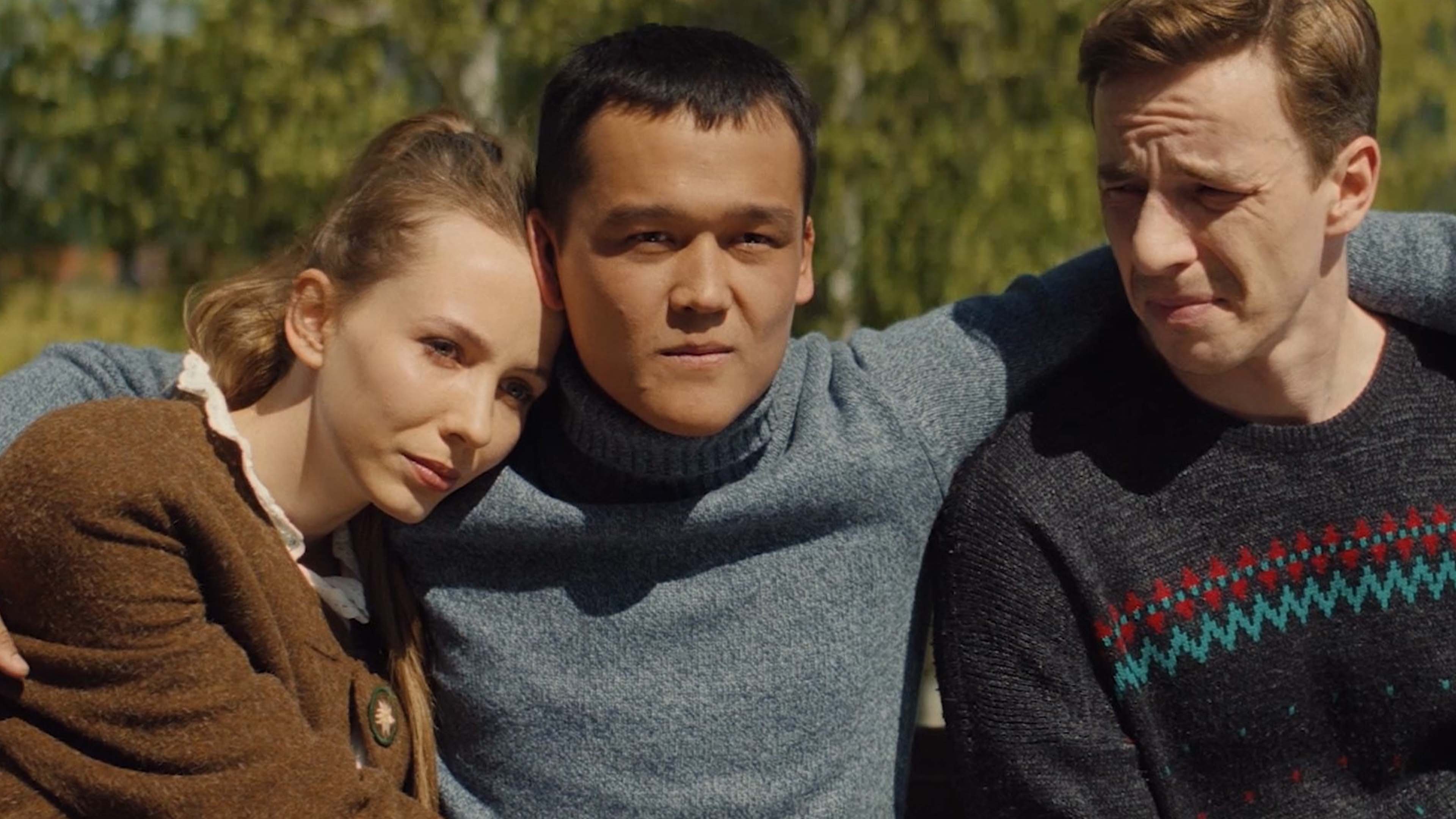 Russians on Marienplatz Background