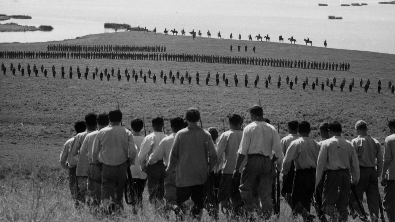 The Red and the White Background