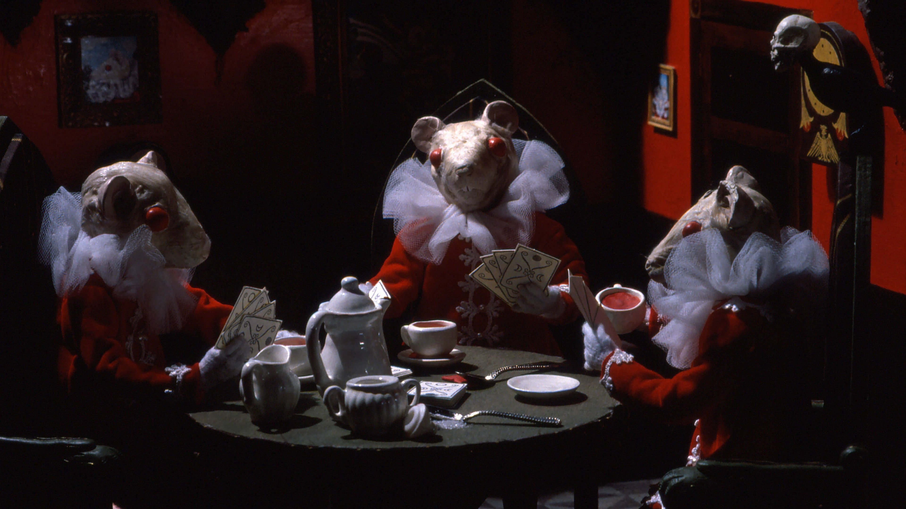 Blood Tea and Red String Background