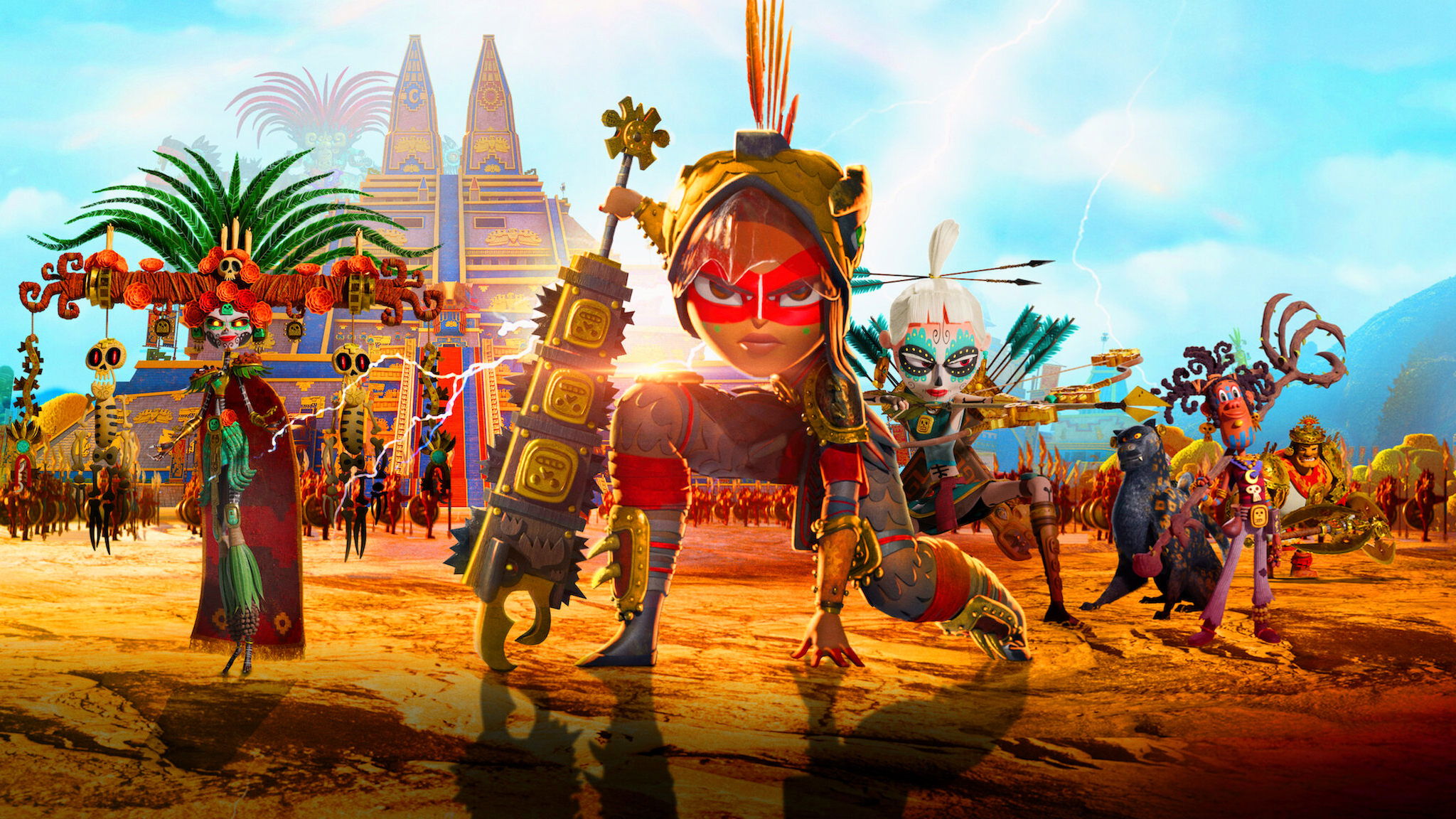 Maya y los tres Background