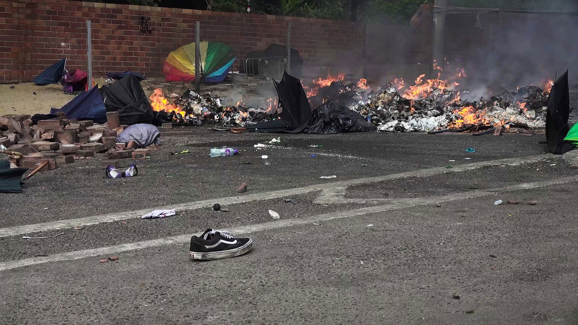 Inside the Red Brick Wall Background