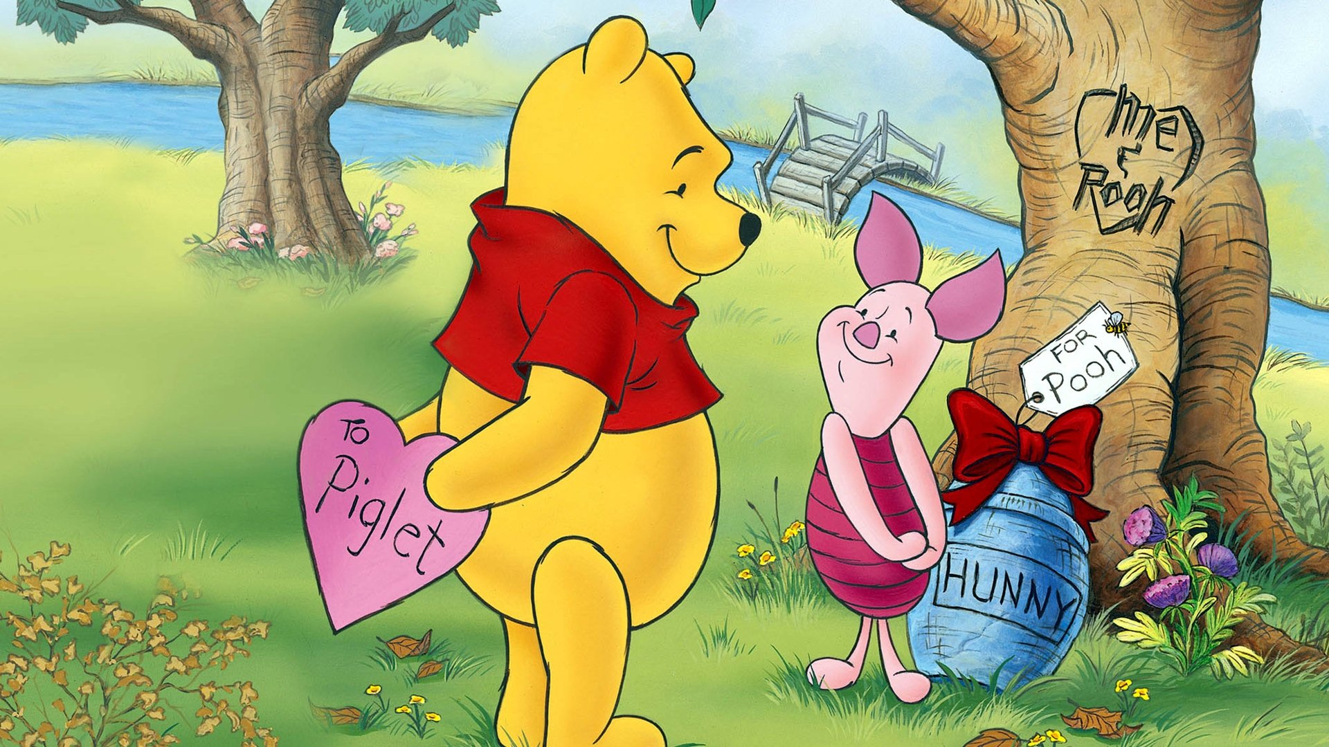 Winnie the Pooh: A Valentine for You Background