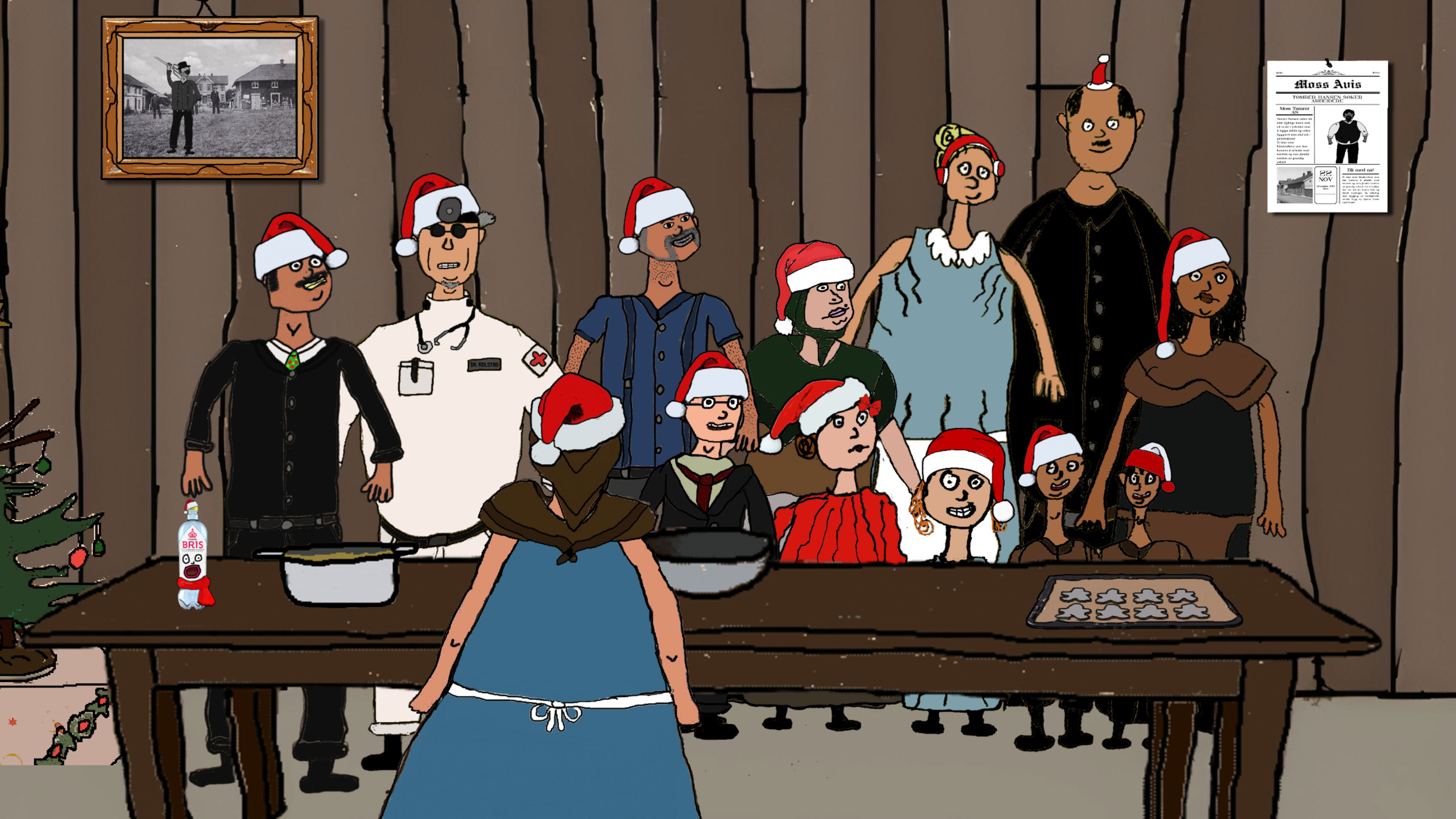 Christmas on Braathen Street Background