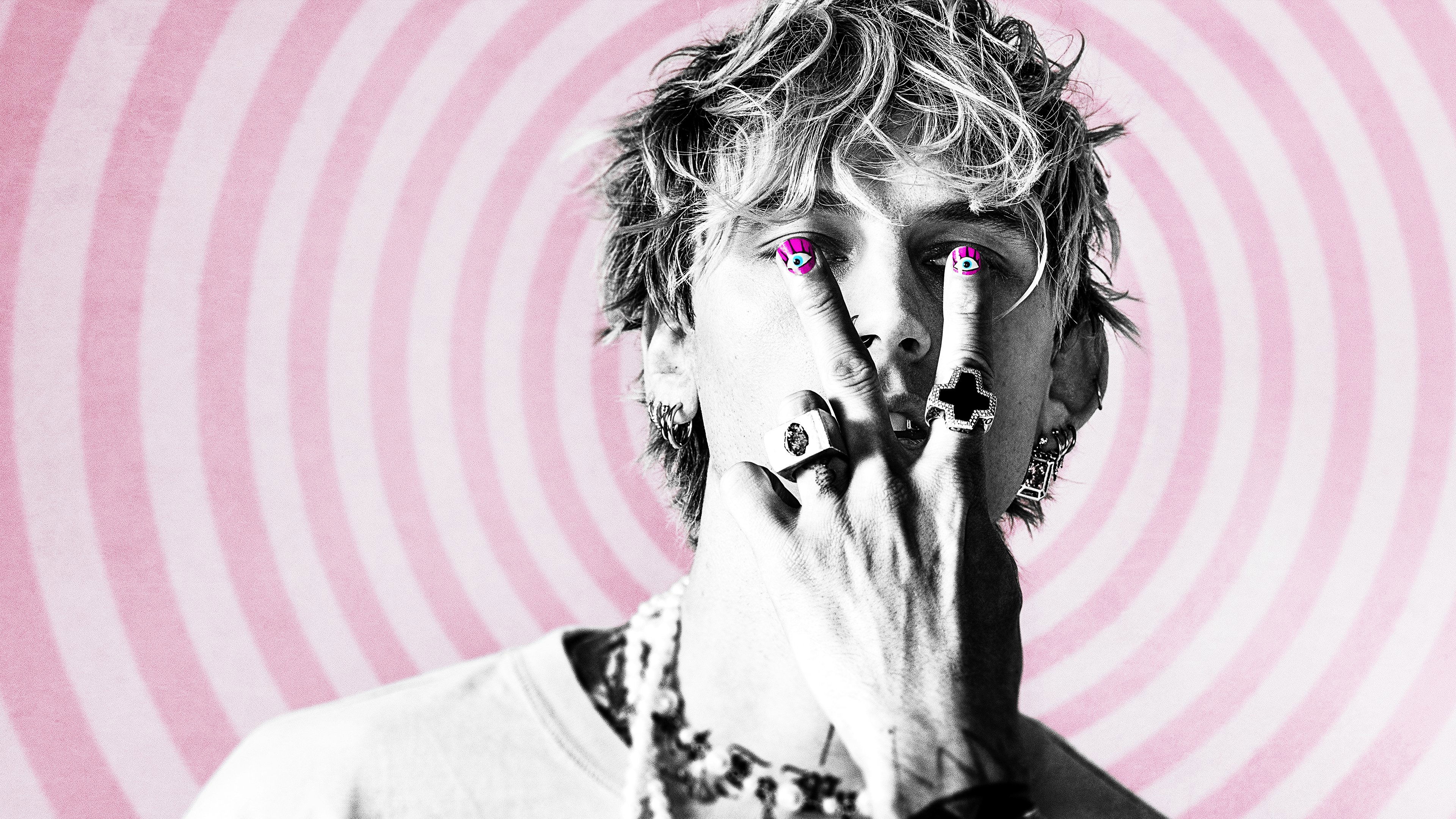 Machine Gun Kelly's Life In Pink Background